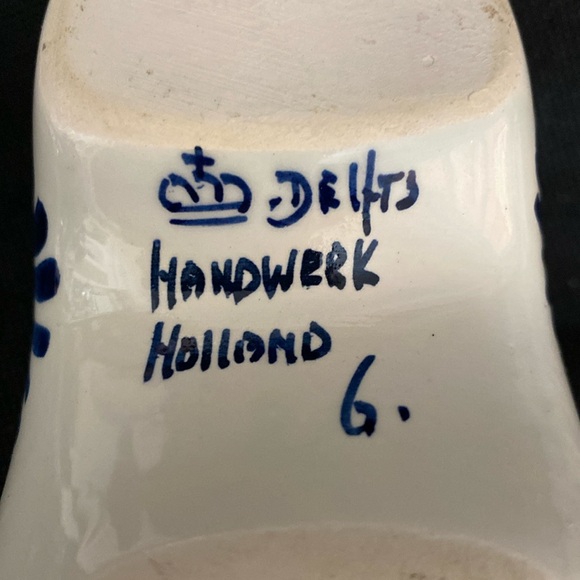 Vintage Authentic Royal Delft Porcelain Hand Painted Dutch Shoe - Picture 4 of 7